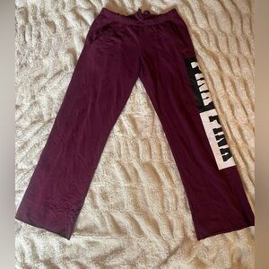 Burgundy VS PINK sweatpants size small